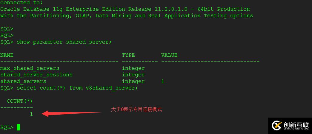 理解oracle的共享連接和專用連接