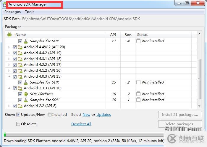 Andriod SDK Manager無法更新該怎么辦