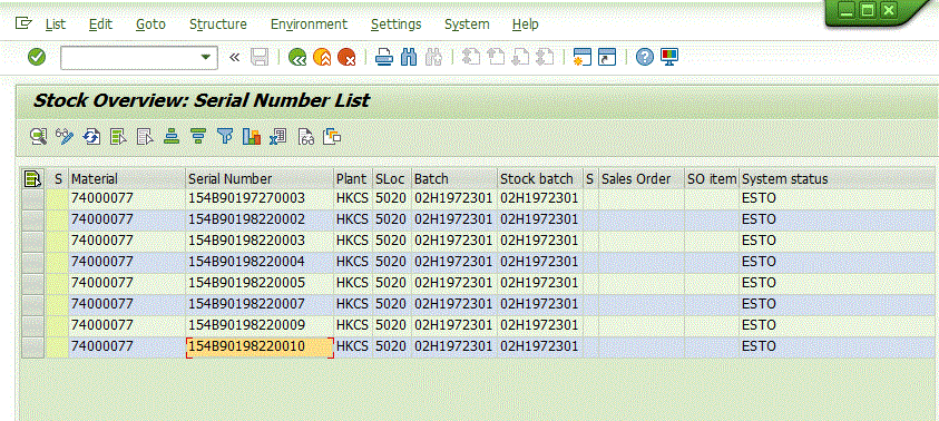 SAP MMBE庫存數(shù)量與在庫序列號數(shù)量差異怎么處理