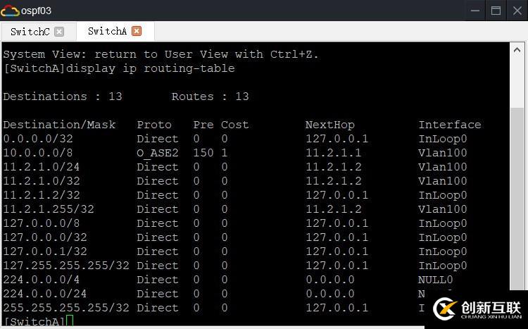 配置OSPF發(fā)布聚合路由