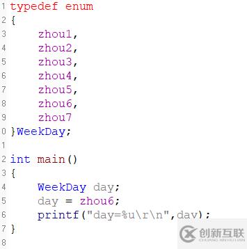 c語言枚舉類型enum怎么用