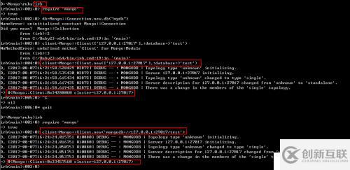 Ruby2.3.3操作MongoDB入門（Mongo驅(qū)動版本2.4.3）-先期準備&數(shù)據(jù)庫連接創(chuàng)建