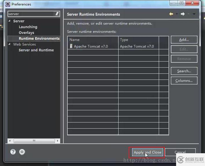 Eclipse添加Tomcat Server配置的方法步驟