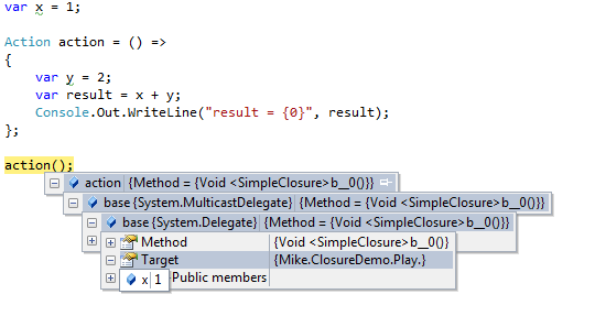 C# 中閉包的示例分析