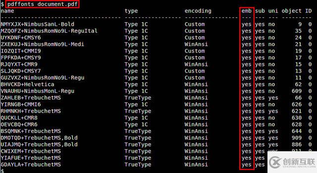 Linux系統(tǒng)中如何在PDF中嵌入LaTex中的所有字體