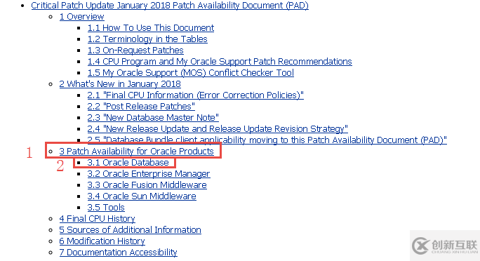 Oracle CPU補(bǔ)丁包查找下載的方法