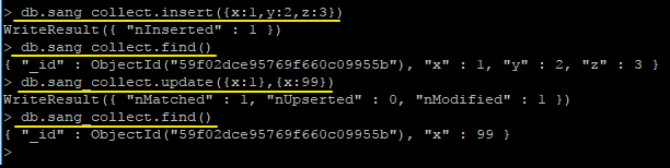 MongoDB中怎么實現文檔更新操作