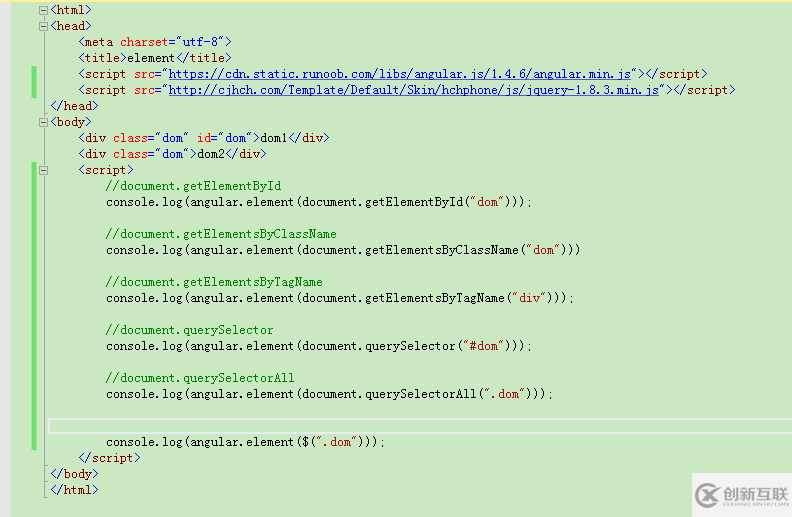 element()函數(shù)如何在angular中使用