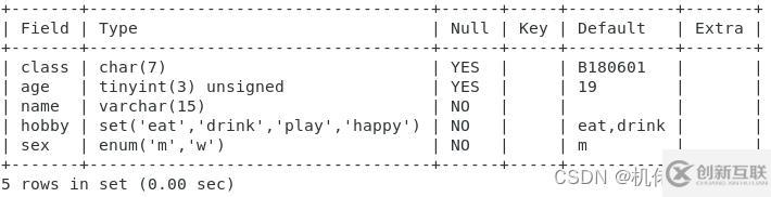 MySQL鍵值的示例分析