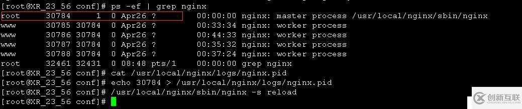 Nginx在reload時候報錯invalid PID number