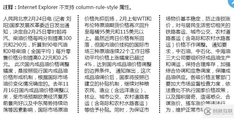 css中如何使用column-rule-style屬性