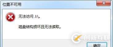 無法訪問J盤顯示磁盤結(jié)構(gòu)損壞且無法讀取的資料恢復(fù)辦法