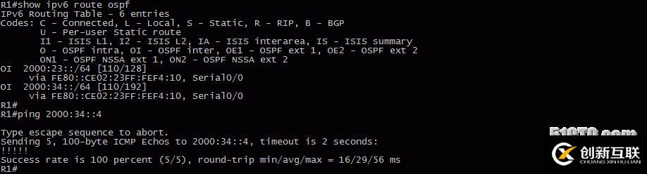 61、IPv6配置實(shí)驗(yàn)之OSPF