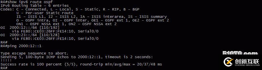 61、IPv6配置實(shí)驗(yàn)之OSPF