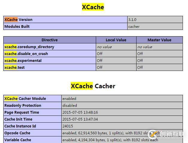 php加速器(XCache)，php以模塊的形式編譯