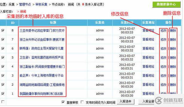 帝國cms如何采集信息