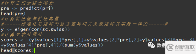 基于R語言中主成分的示例分析