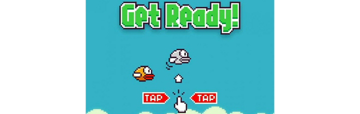 Flappy Bird游戲，玩家只需要用一根手指來操控 