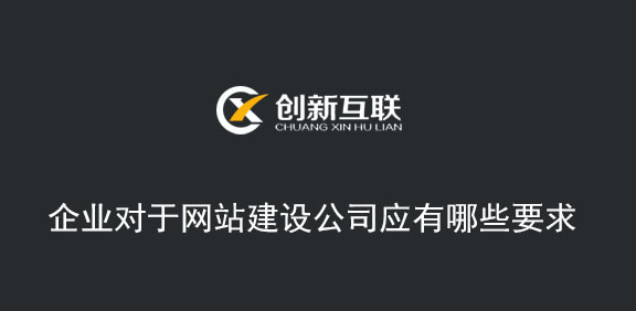 企業(yè)對于網站建設公司應有哪些要求