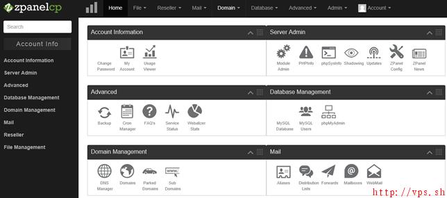 香港VPS面板ZPanel安裝教程及簡(jiǎn)單的應(yīng)用說(shuō)明