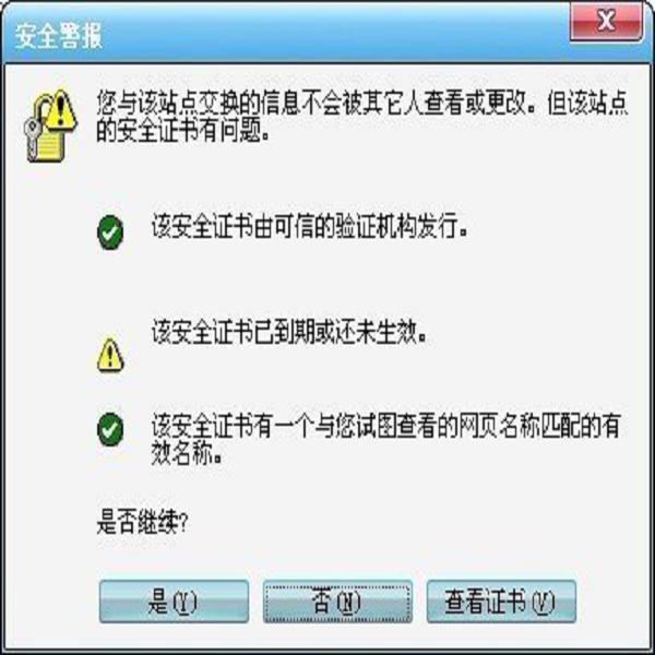 網(wǎng)頁登錄ssl證書驗(yàn)證失敗