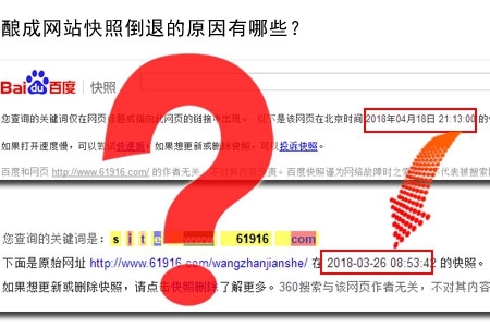 釀成網(wǎng)站快照倒退的原因有哪些？